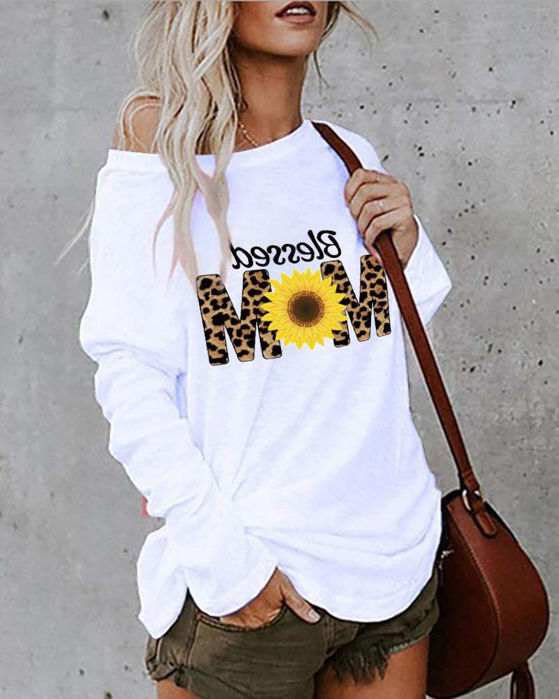 Trendy Off-Shoulder Blessed Top