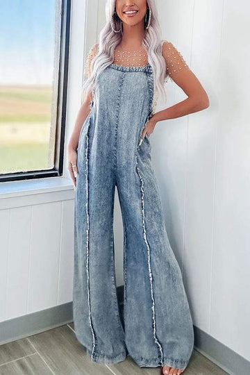 DENIM CAMI JUMPSUIT