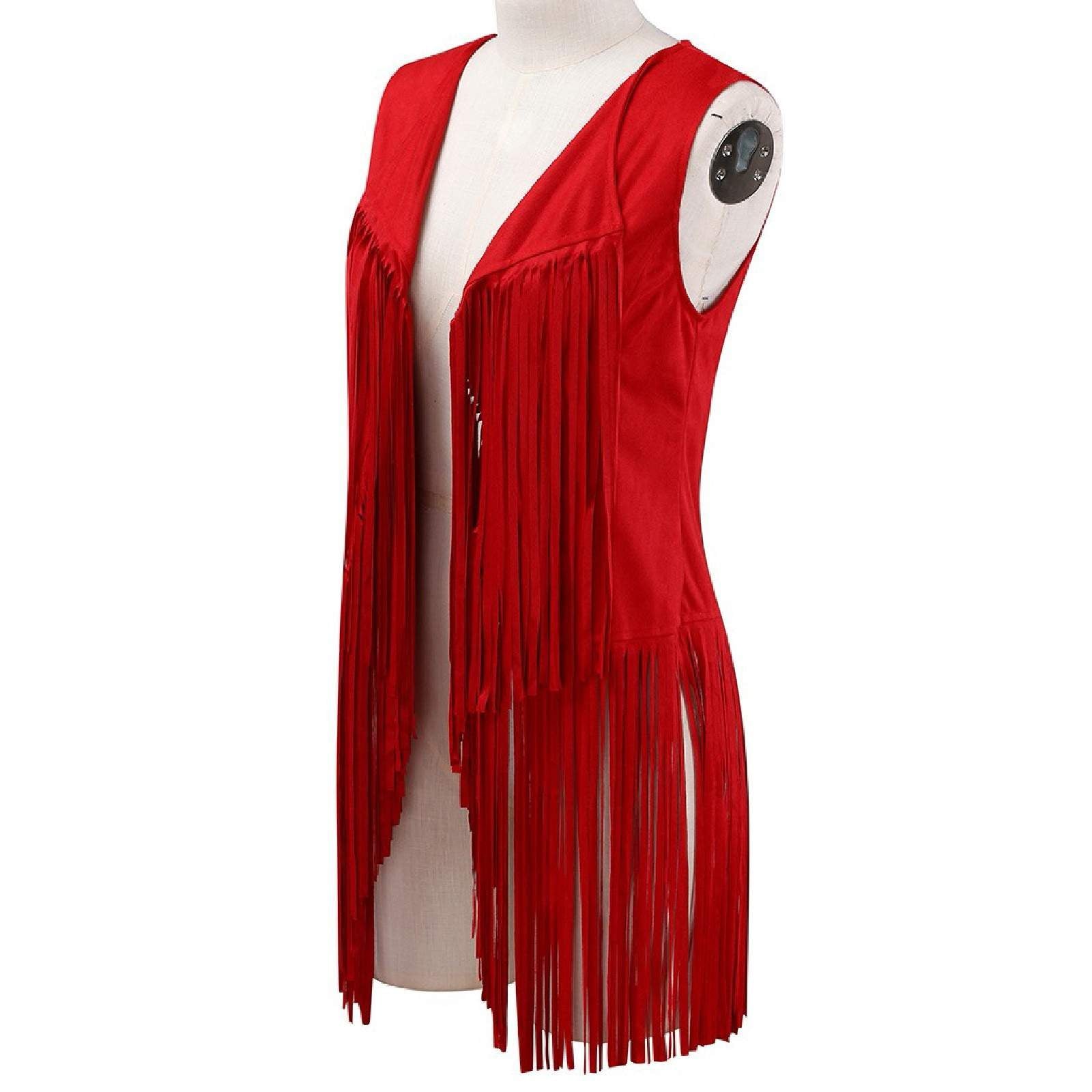  TASSEL VEST SLEEVELESS CARDIGAN TRENDY