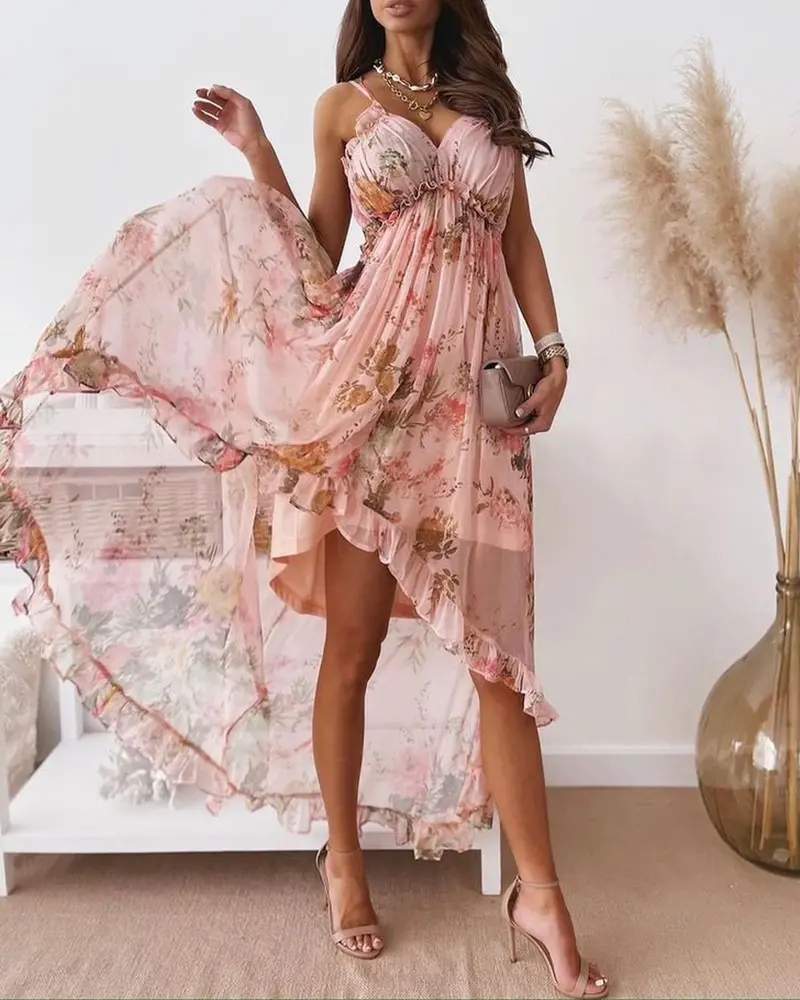 Soft Floral Dress for Special Occasion