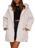 JACKET  DIAMOND QUILTED HOODED LIGHTWEIGHT JACKET FOR WOMEN