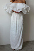 BEADED FRINGE MAXI SKIRT