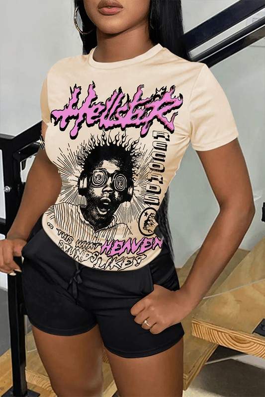 Casual Graphic Top for Unisex Fashion