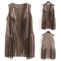  TASSEL VEST SLEEVELESS CARDIGAN TRENDY