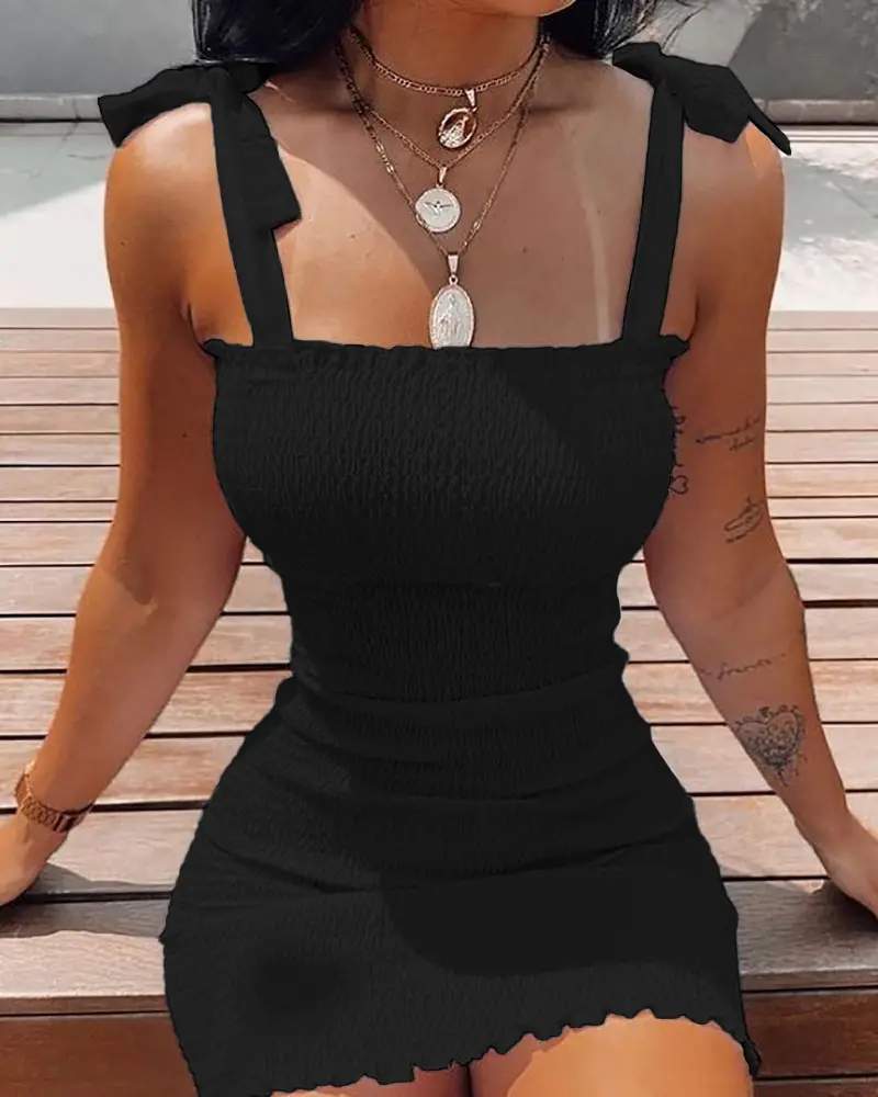 Summer Mini Dress with Adjustable Straps