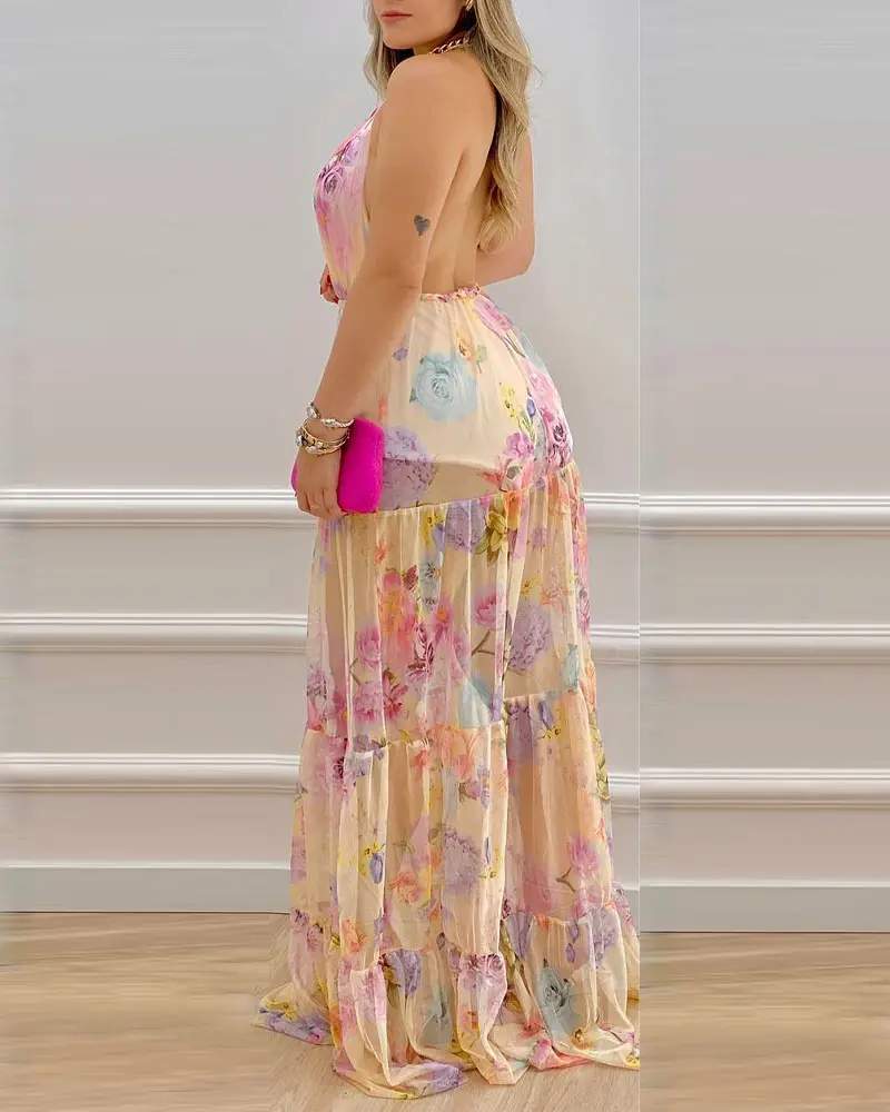 Weddings Guest Floral Maxi Dress