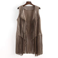  TASSEL VEST SLEEVELESS CARDIGAN TRENDY