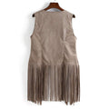  TASSEL VEST SLEEVELESS CARDIGAN TRENDY