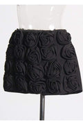 3D FLORAL MINI SKIRT