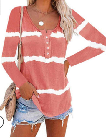 Casual Henley Top, Relaxed Fit Shirt
