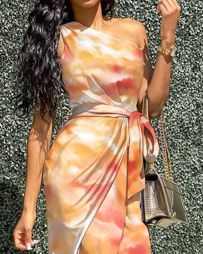 Summer Maxi Dress with Stylish Bow Tie