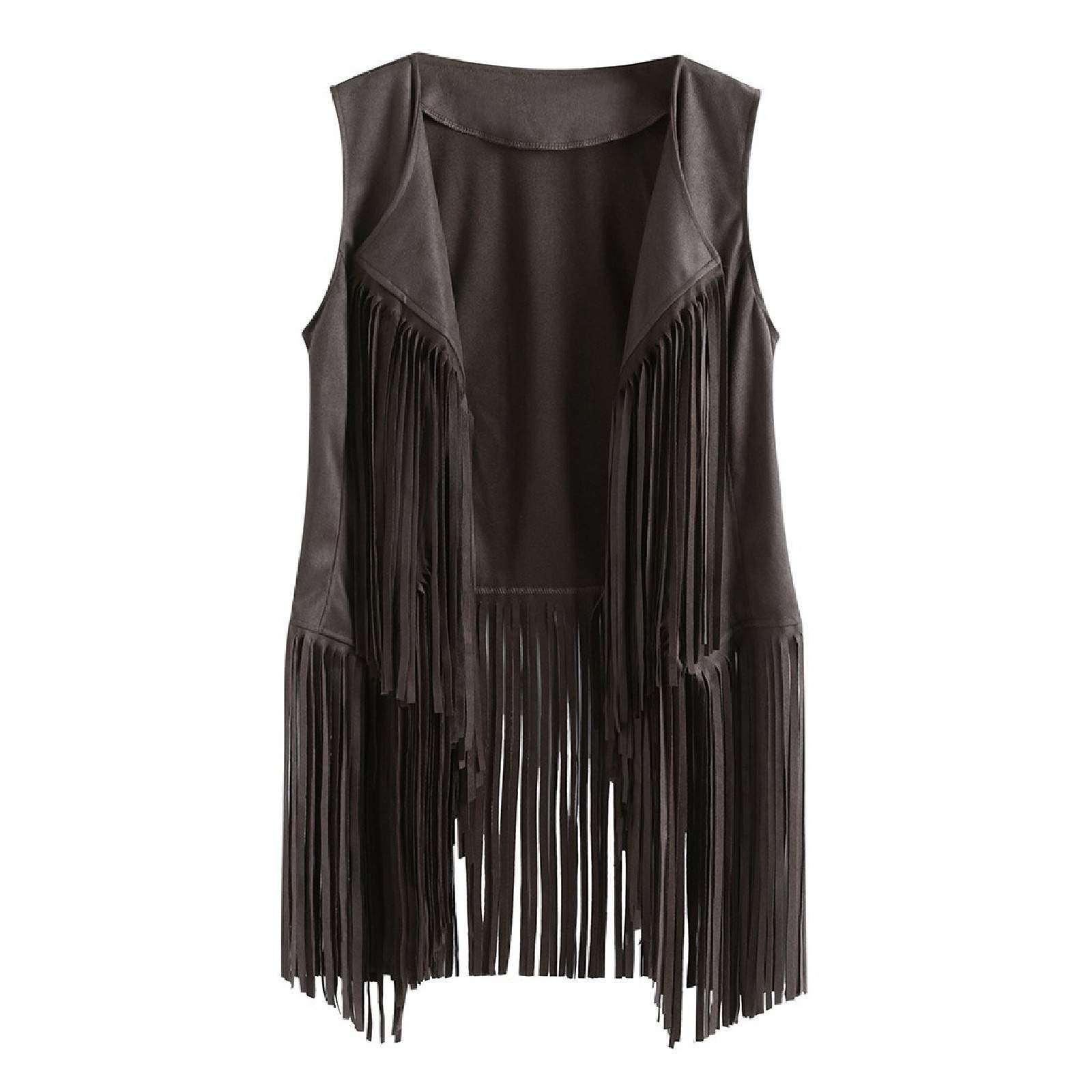  TASSEL VEST SLEEVELESS CARDIGAN TRENDY
