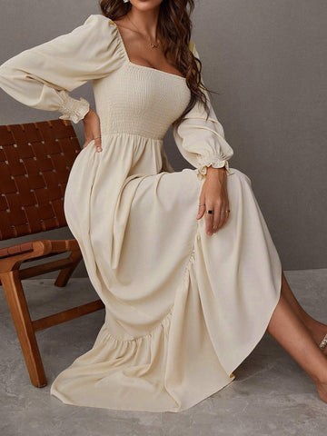 Smocked Waist Dress, Flowy Maxi For Women