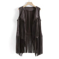  TASSEL VEST SLEEVELESS CARDIGAN TRENDY