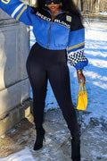 PATCHWORK ZIPPER PUFFER JACKET