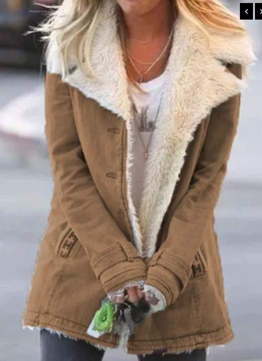  LONG SLEEVE PLUS VELVET WARM COTTON PADDED JACKET COAT WOMEN 
