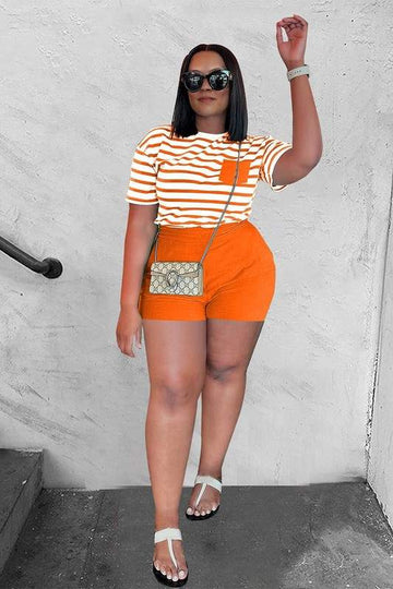 CASUAL TEE AND SHORTS SET