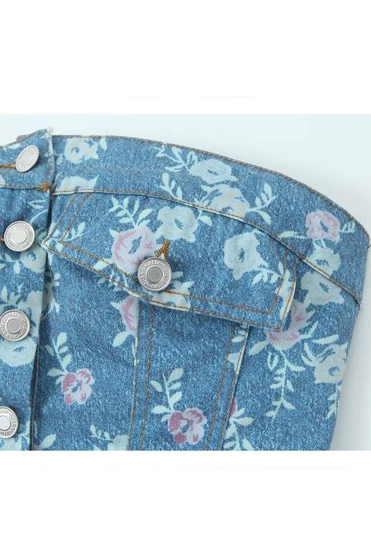 FLORAL PRINT TOP SKIRT SET