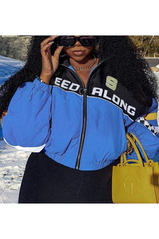 PATCHWORK ZIPPER PUFFER JACKET