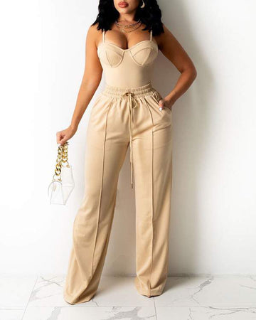 Loungewear Glam: Jumpsuit & High-Waisted Pants