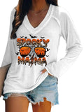 CROSS BORDER WOMEN TOP LEOPARD STRIPED ALPHABET SPIDER BAT PUMPKIN PLAID HALLOWEEN TOP