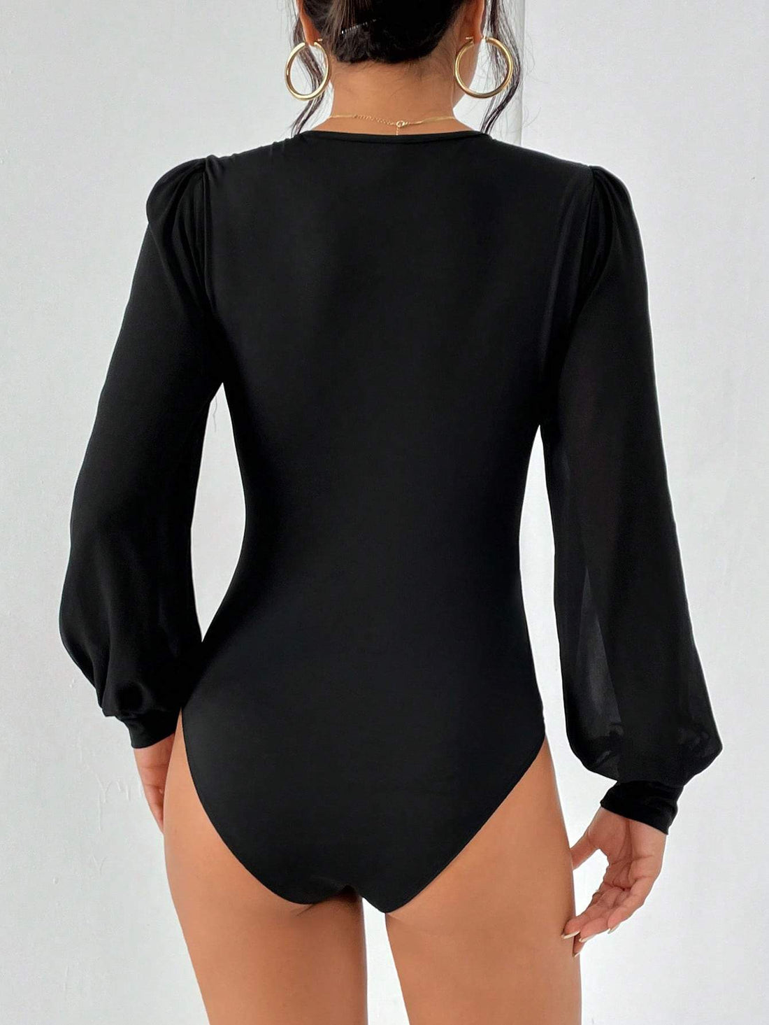 PRIV SOLID LANTERN SLEEVE BODYSUIT