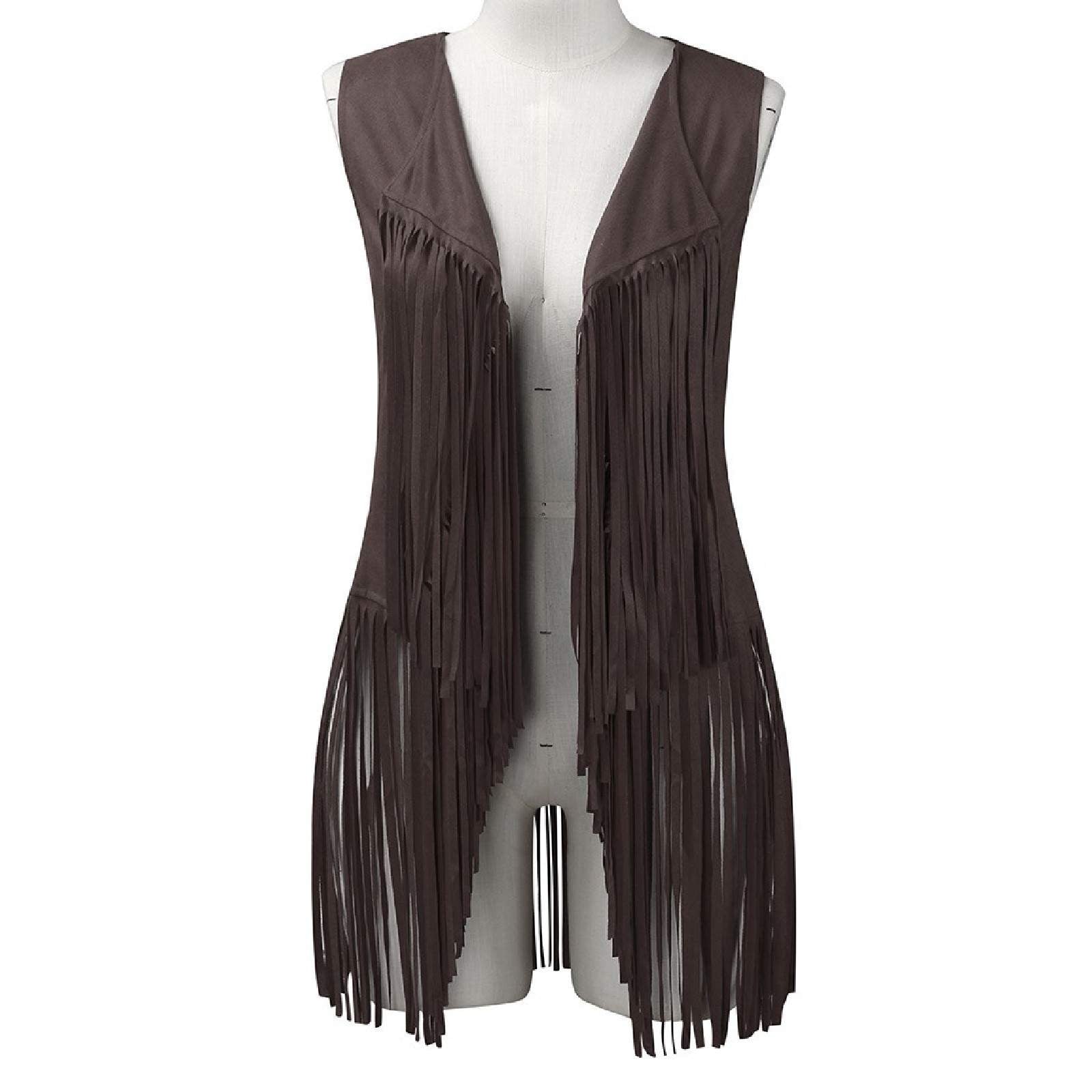  TASSEL VEST SLEEVELESS CARDIGAN TRENDY