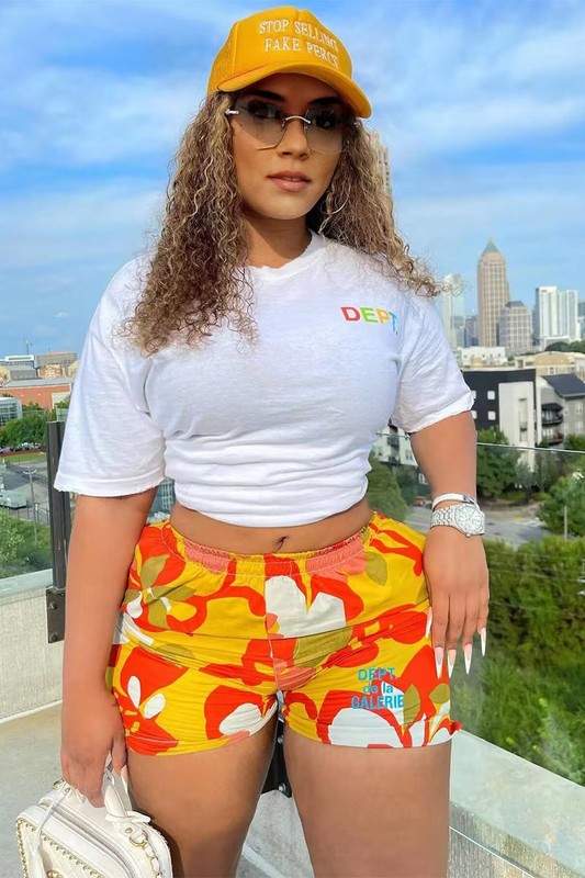 FLOWER SHORTS T SHIRT SET