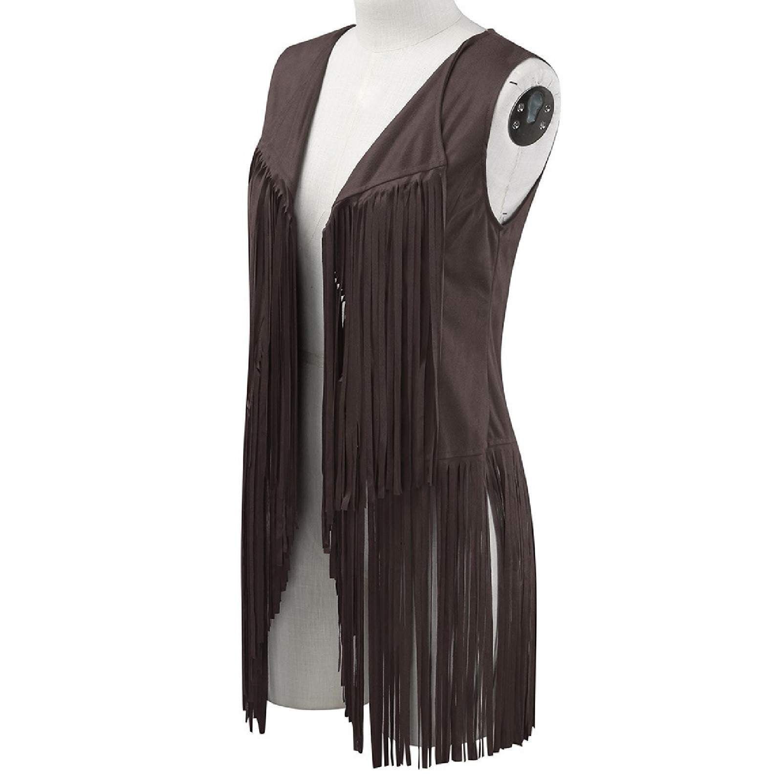  TASSEL VEST SLEEVELESS CARDIGAN TRENDY