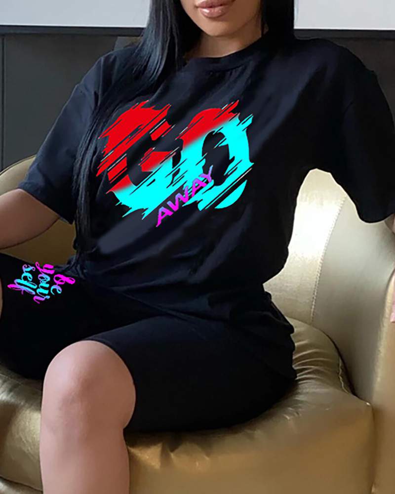 Graphic T-Shirt & Shorts Comfortable Set
