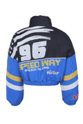 PATCHWORK ZIPPER PUFFER JACKET