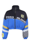 PATCHWORK ZIPPER PUFFER JACKET