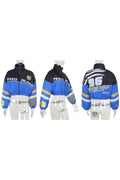 PATCHWORK ZIPPER PUFFER JACKET