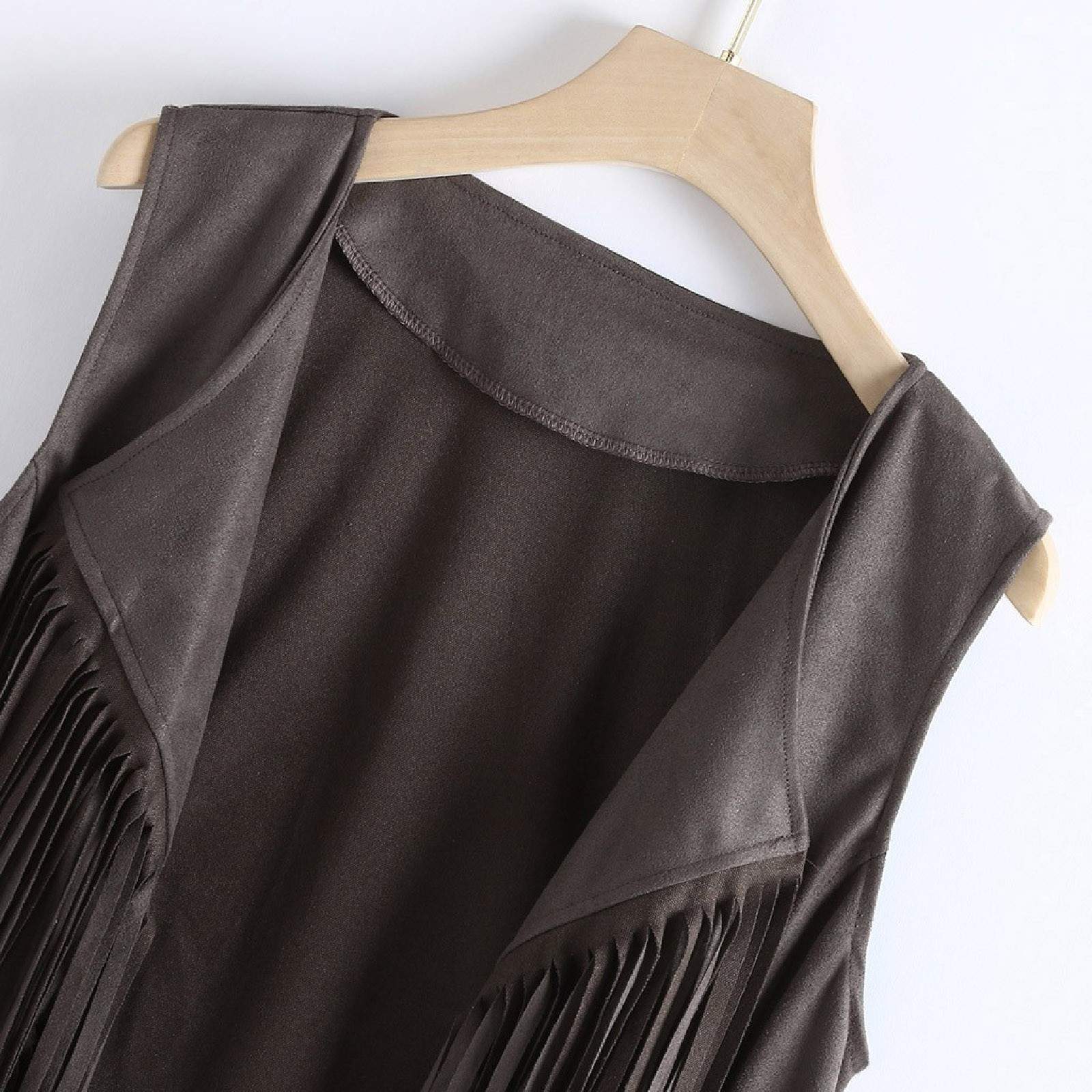  TASSEL VEST SLEEVELESS CARDIGAN TRENDY