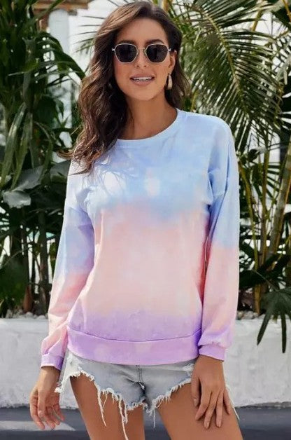 Women's Soft Fabric Sweatshirt, Trendy Knit