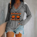 CROSS BORDER WOMEN TOP LEOPARD STRIPED ALPHABET SPIDER BAT PUMPKIN PLAID HALLOWEEN TOP