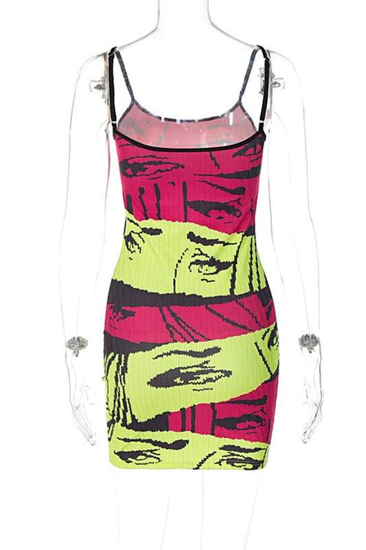 GRAPHIC MINI CAMI DRESS