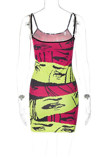 GRAPHIC MINI CAMI DRESS