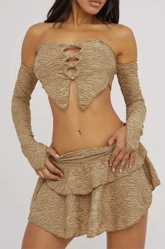TUBE TOP AND SKIRT SET