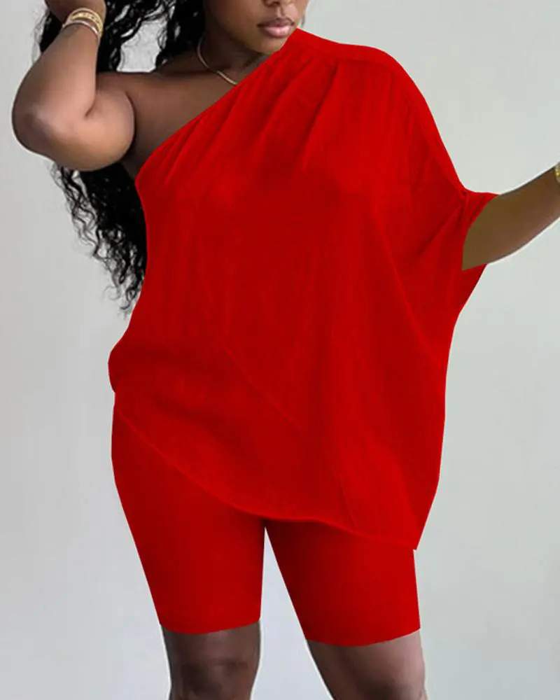 Comfortable Fit: Stylish Biker Shorts & Top Outfit