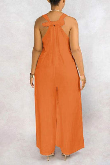 SLEEVELESS WIDE LEG JUMPSUITS