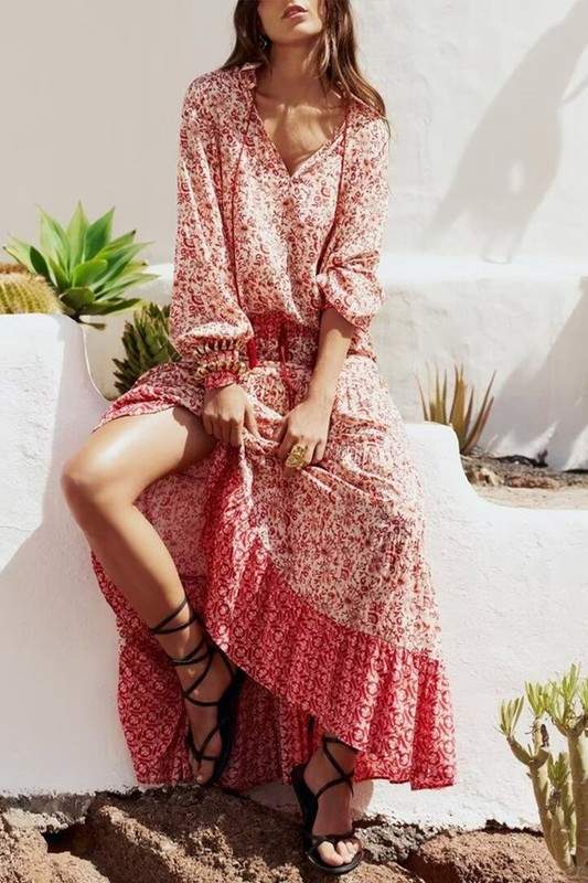 FLORAL LONG SLEEVES SKIRT SET