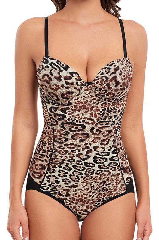 LEOPARD PRINT CAMISOLE BODYSUIT TOP