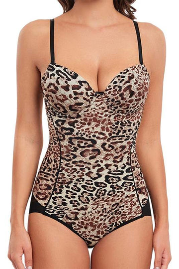 LEOPARD PRINT CAMISOLE BODYSUIT TOP
