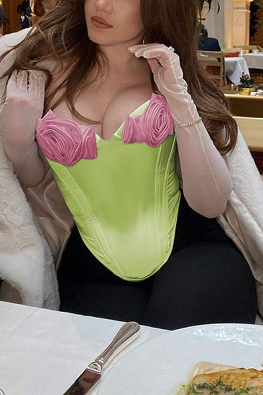 ROSE CUP BUSTIER TOP