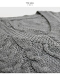 SWEATER VEST  VEST CLIP V NECK SLEEVELESS TWIST SWEATER