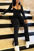 LONG SLEEVE SHRUG AND BODYCON JUMPSUIT SET