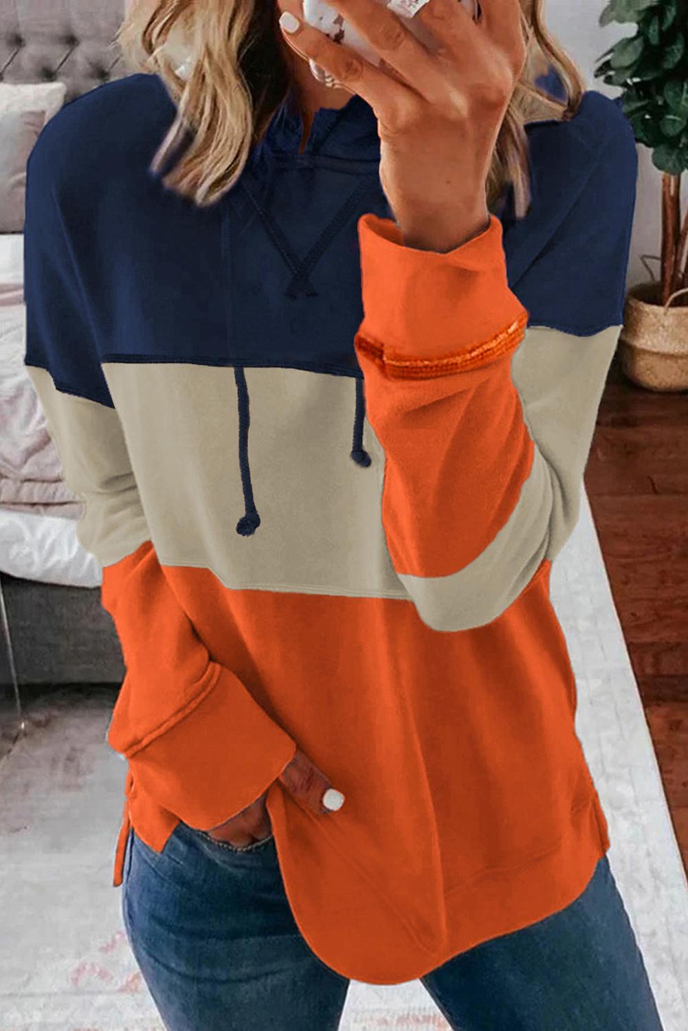 Layered Fashion Hoodie, Cozy Women's Top