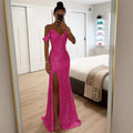 SPRING SLING SEQUIN SPLIT DRESS INS LEISURE LOOSE PARTY DRESS