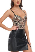 LEOPARD PRINT CAMISOLE BODYSUIT TOP